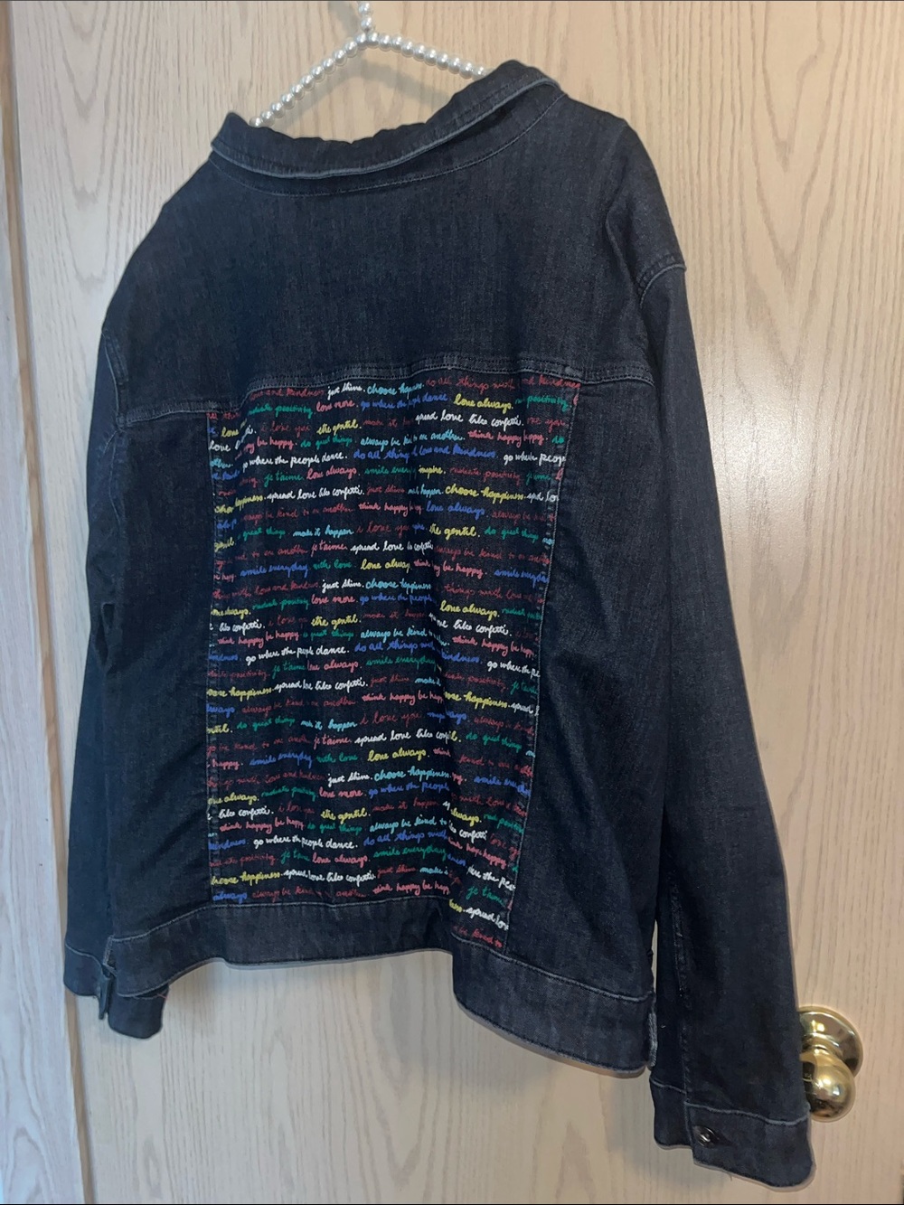 Ellen Degeneres Black Denim Button-Front Jean Jacket - Picture 8 of 12